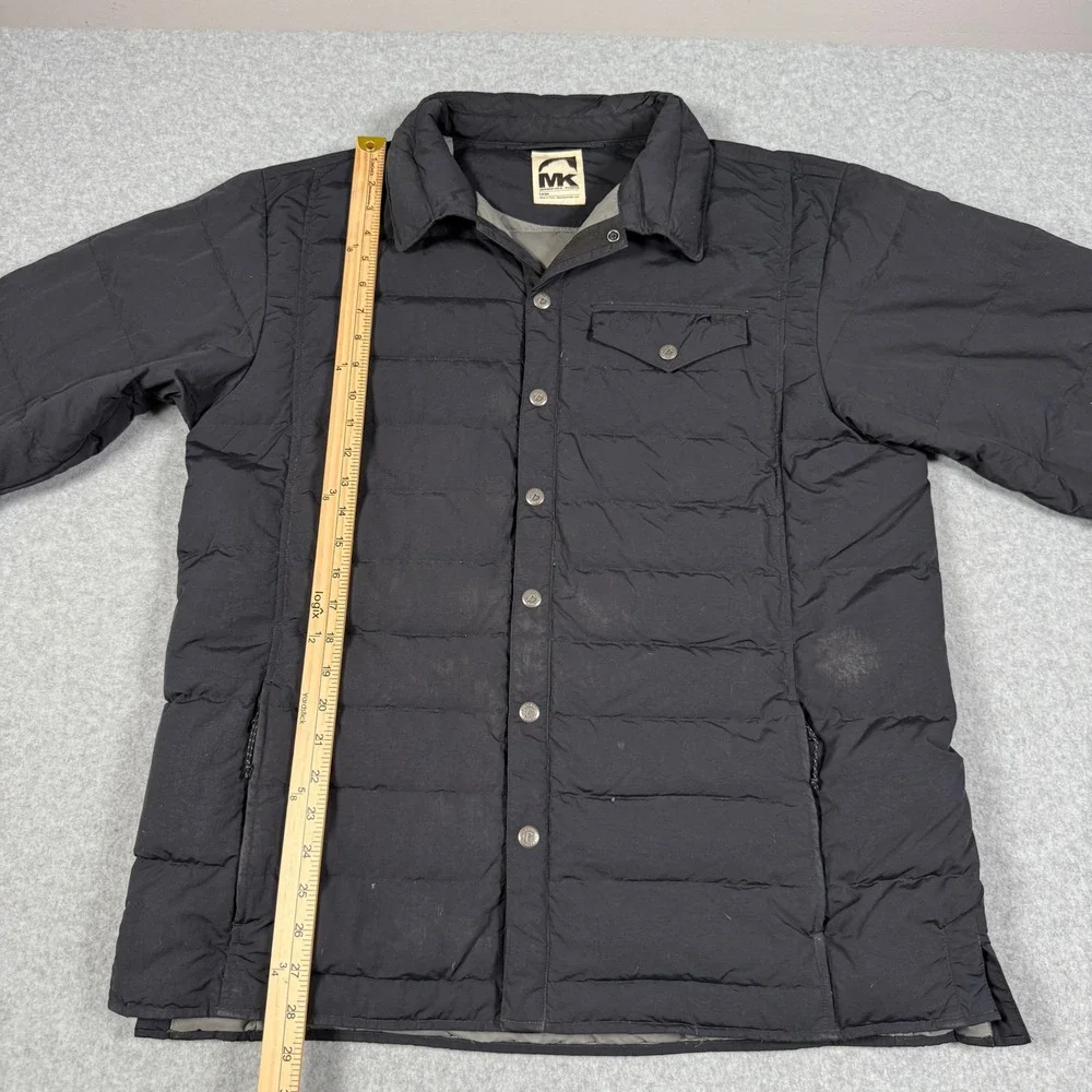 Mountain Khakis Mens Black Down Quilted Puffer Shirt Jacket Size Large MK Puffer